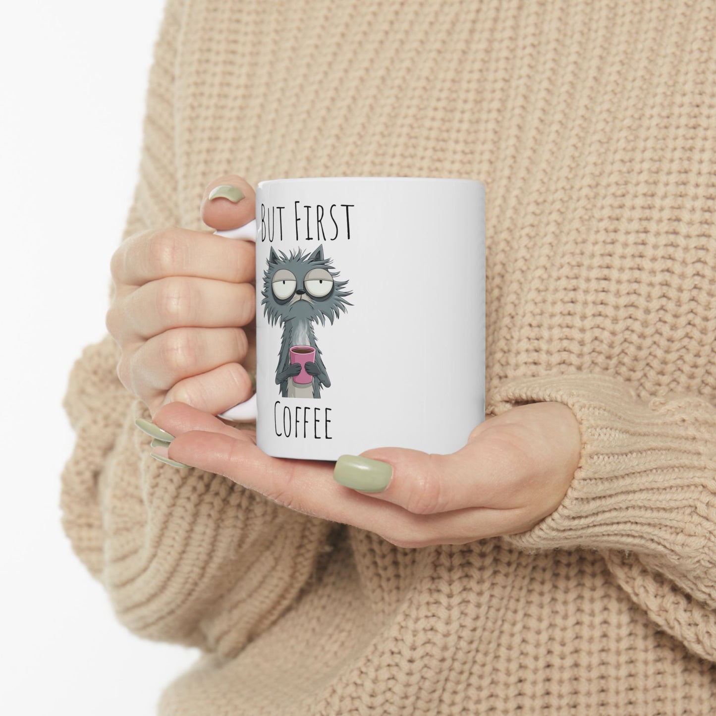 Tired Cat Coffee Mug
