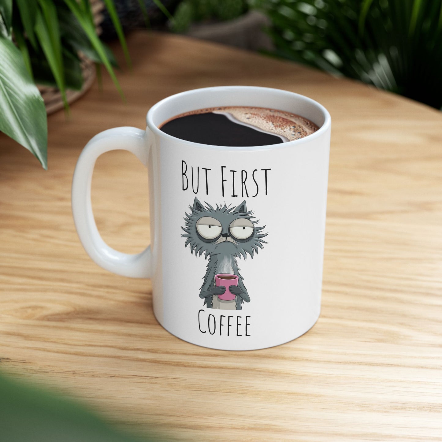 Tired Cat Coffee Mug