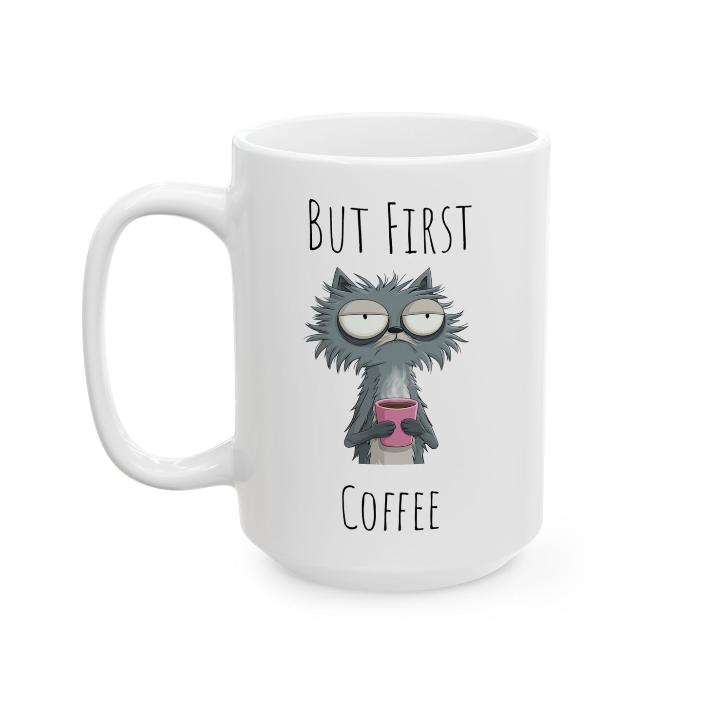 Tired Cat Coffee Mug