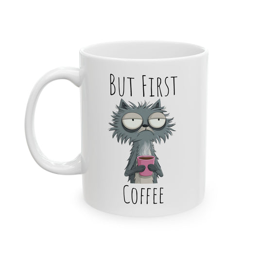 Tired Cat Coffee Mug